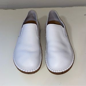 White Birkenstock Callan Leather Shoes